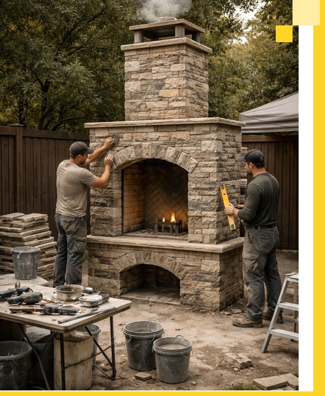 Проектирование и установка уличных каминов в Чите