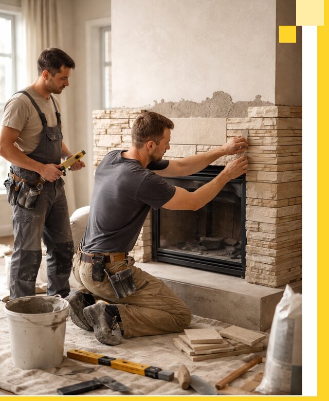 Установка и монтаж каминов для загородного дома в Чите