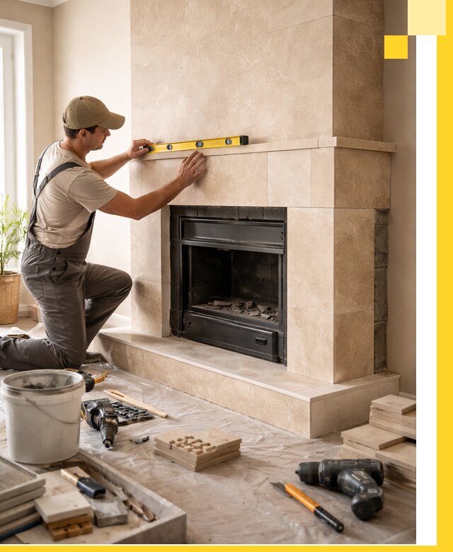 Установка и монтаж каминов в частном доме под ключ в Чите