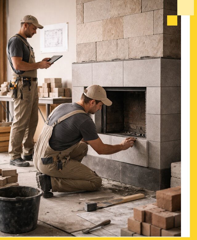 Индивидуальные проекты каминов и каминных систем в Чите