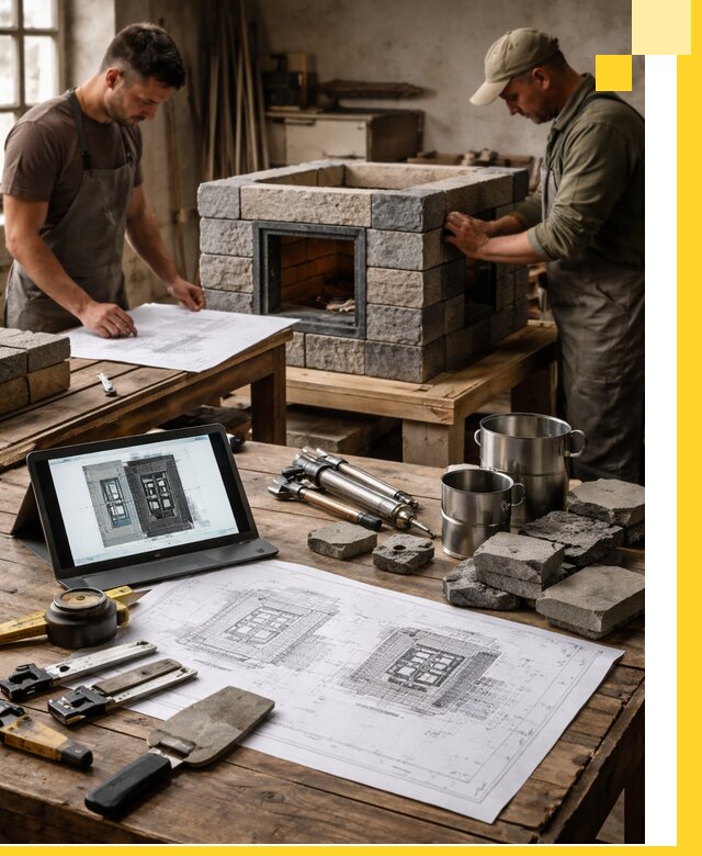 Разработка проектов печей с согласованием и монтажом в Чите