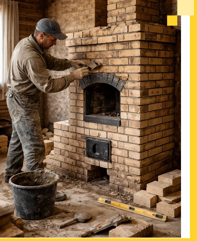 Кирпичные печи под ключ в Чите: проектирование и кладка