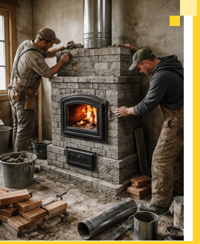 Производство, поставка и монтаж дровяных печей в Чите