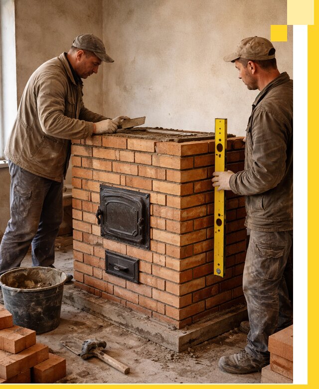 Отопительные печи под ключ в Чите, установка и сборка