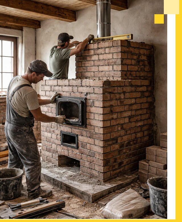 Печи для загородного дома под ключ в Чите — монтаж и сервис