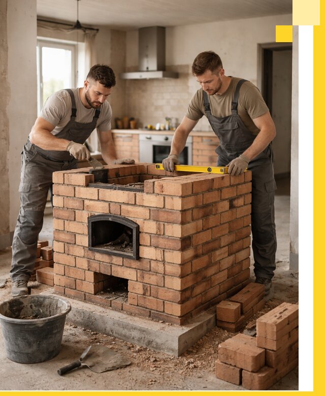 Установка и монтаж печей в частном доме в Чите под ключ