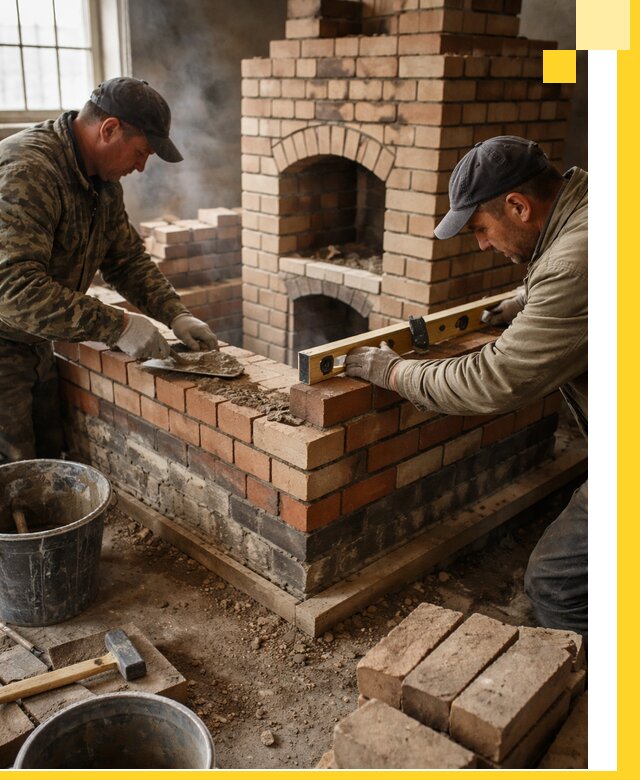 Изготовление и монтаж печей и каминов из кирпича в Чите