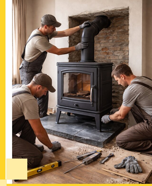 Монтаж печи камина в частном доме в Чите от 25875 р. | ЭриданЧта