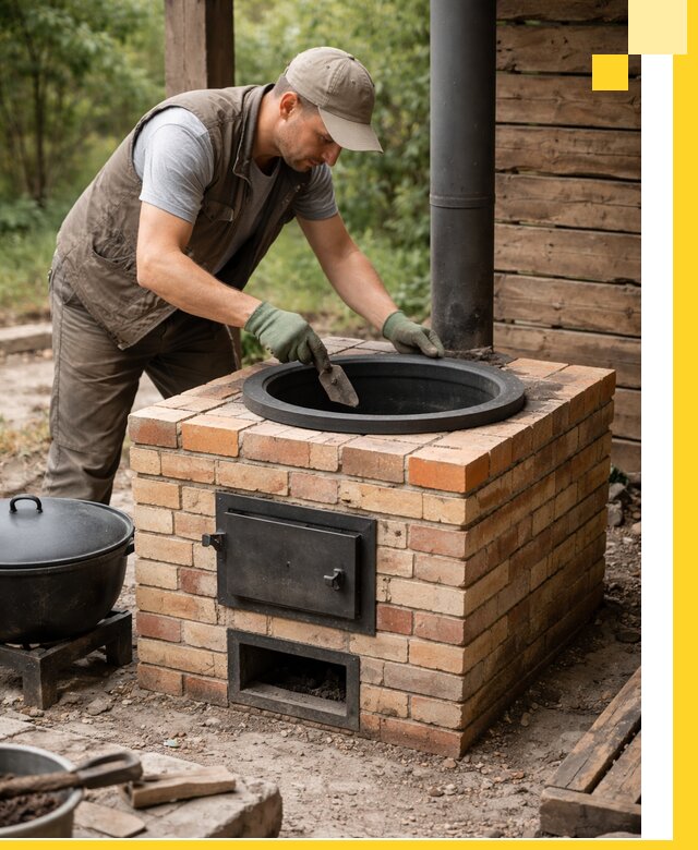 Изготовление и установка печей для казана в Чите под ключ