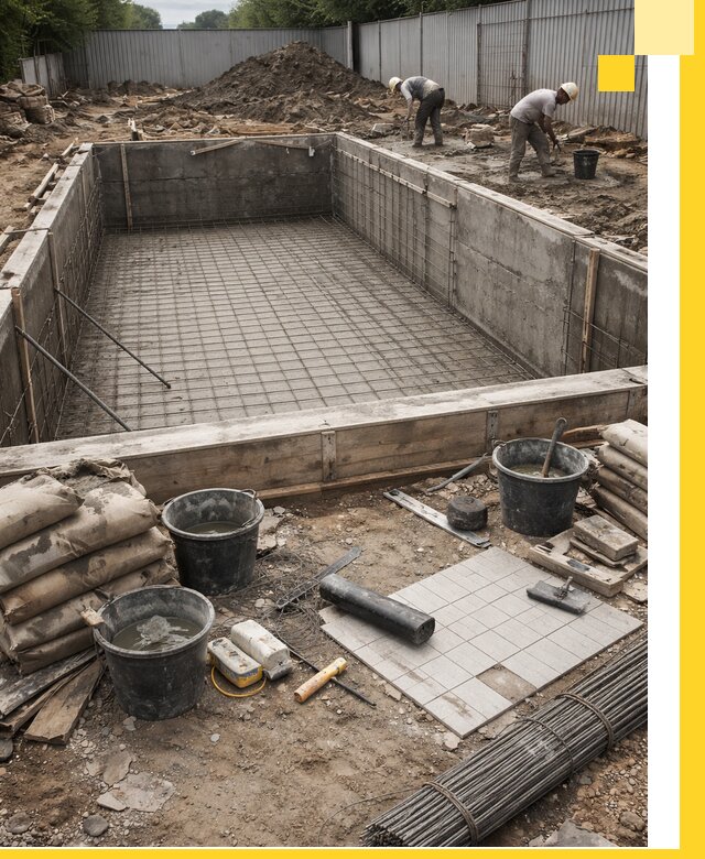 Строительство бассейнов под ключ в Чите, дизайн и монтаж