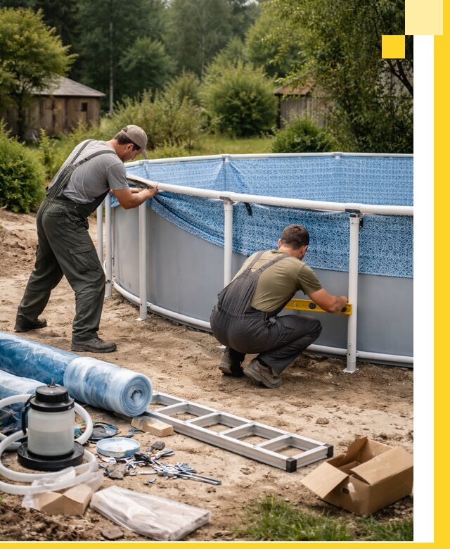 Установка и монтаж каркасных бассейнов в Чите под ключ