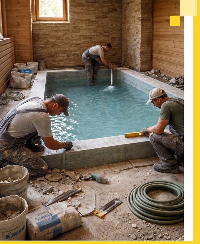 Проектирование и строительство бассейнов для бани в Чите