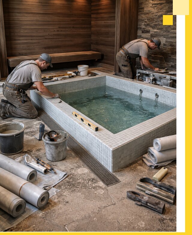 Установка и строительство бассейнов для сауны в Чите