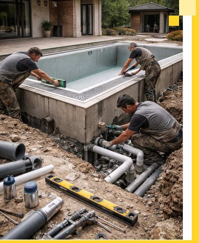 Строительство переливных бассейнов в Чите под ключ