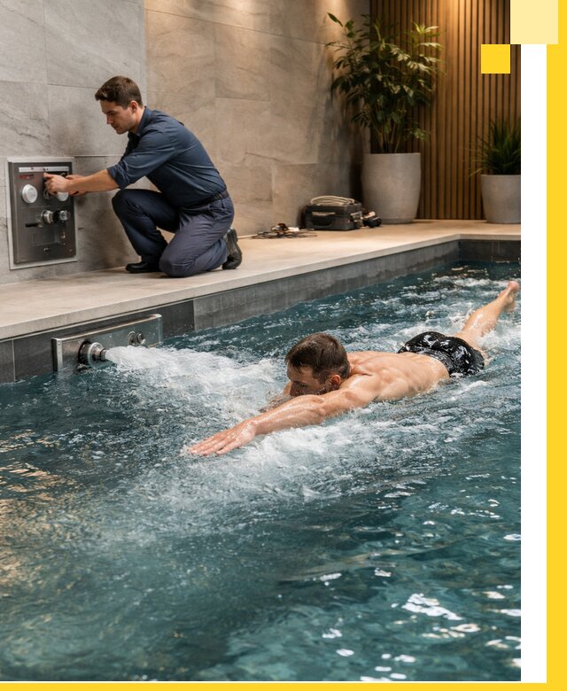 Проектирование и монтаж бассейнов с противотоком в Чите