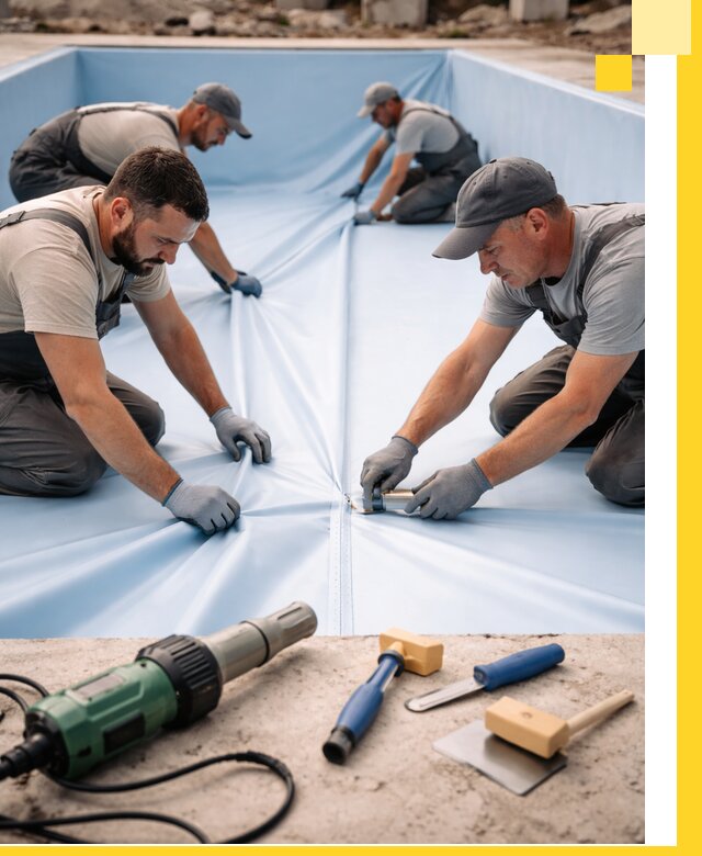 ПВХ пленка для бассейнов с монтажом и гарантией в Чите