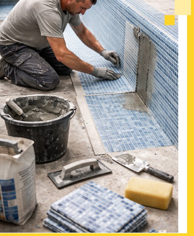 Укладка и ремонт мозаики для бассейнов под ключ в Чите