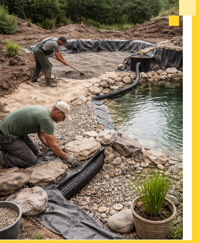 Строительство природных бассейнов и озер в Чите под ключ