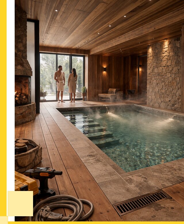 Проекты бань с бассейном под ключ в Чите от 77625 р., ЭриданЧта