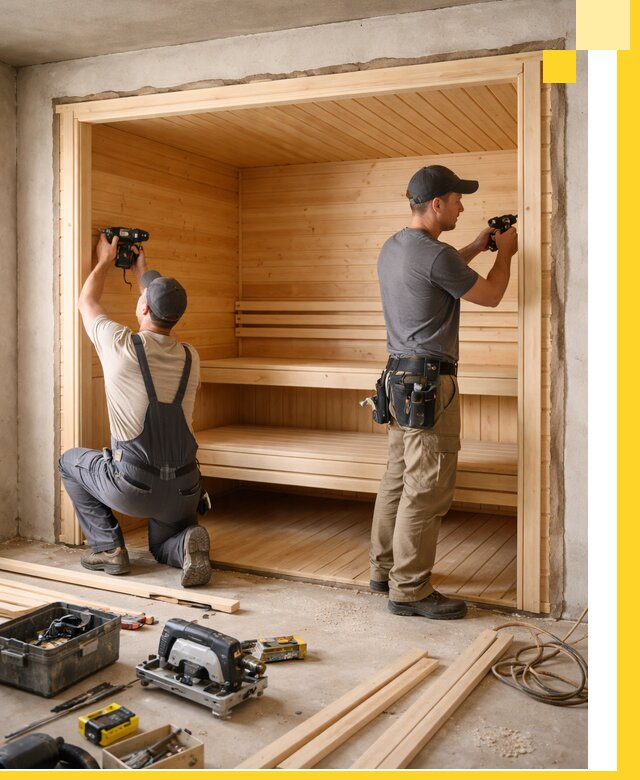 Монтаж саун под ключ в Чите — проектирование и установка