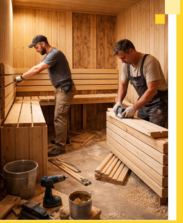 Профессиональный комплексный ремонт саун под ключ в Чите