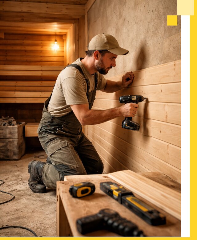 Профессиональная внутренняя отделка бани в Чите под ключ