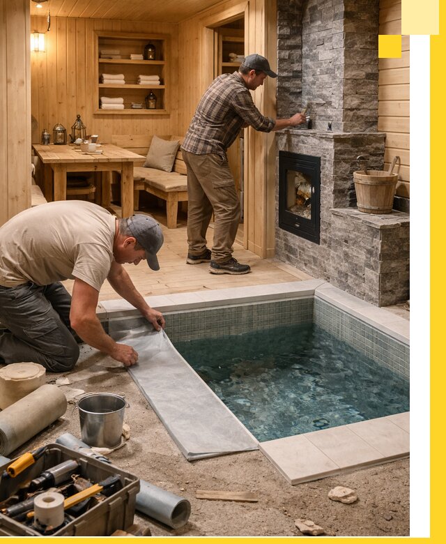 Строительство бань с комнатой отдыха под ключ в Чите