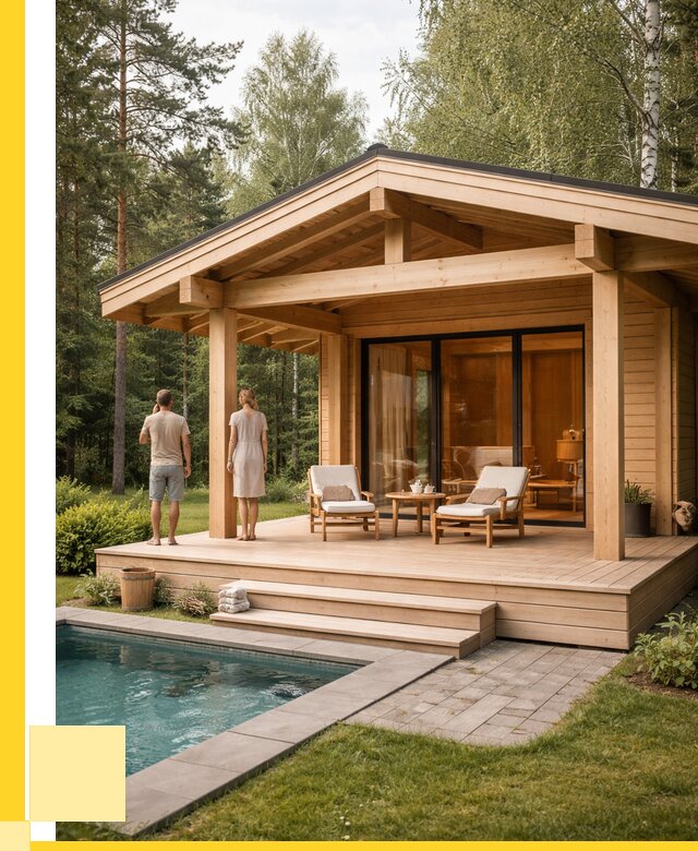 Бани с террасой под ключ в Чите от 621000 р. | ЭриданЧта