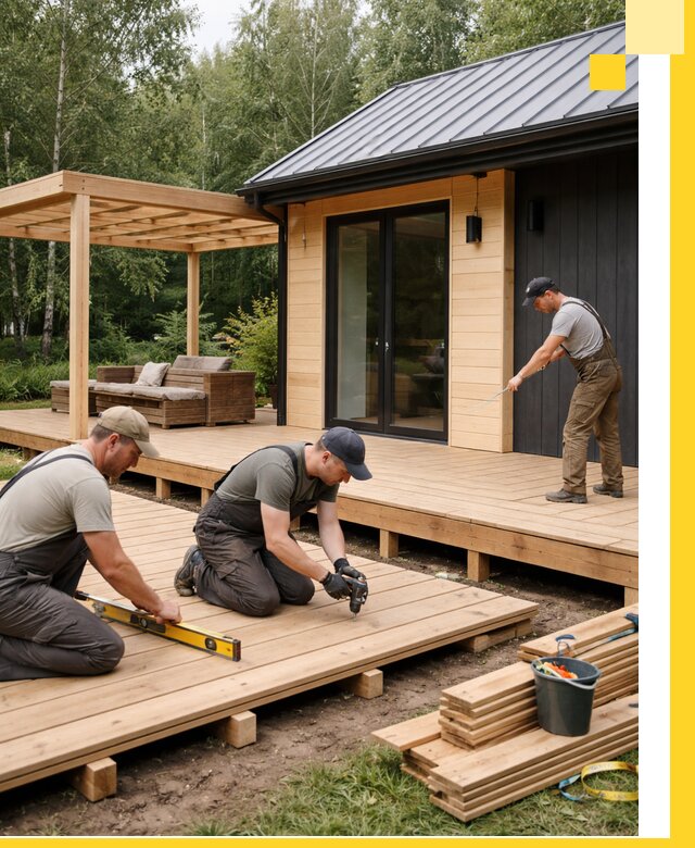 Строительство бань с террасой и бассейном под ключ в Чите