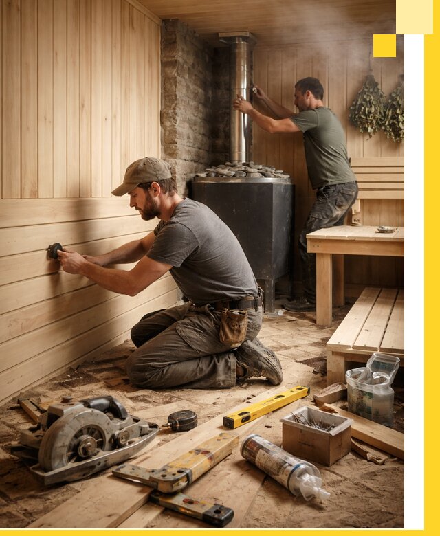 Полное строительство и оснащение парных под ключ в Чите