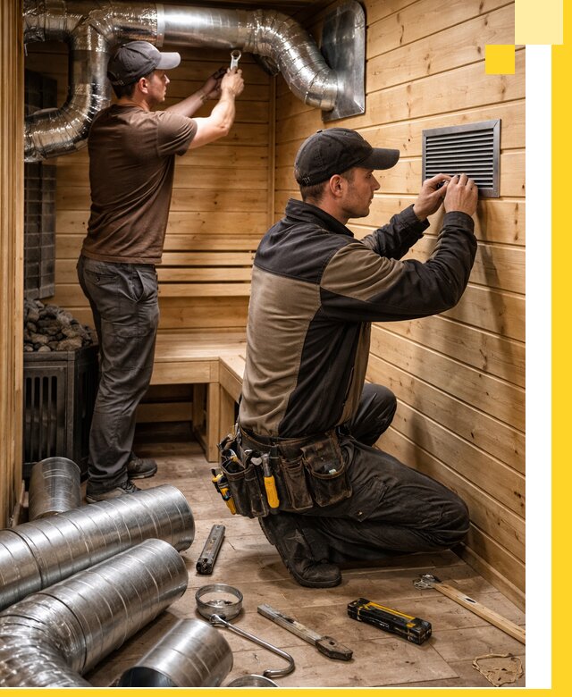 Проектирование и монтаж вентиляции бани в Чите под ключ