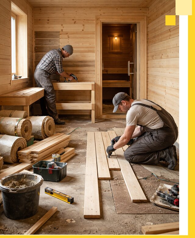 Индивидуальный проект бани с комнатой отдыха под ключ в Чите