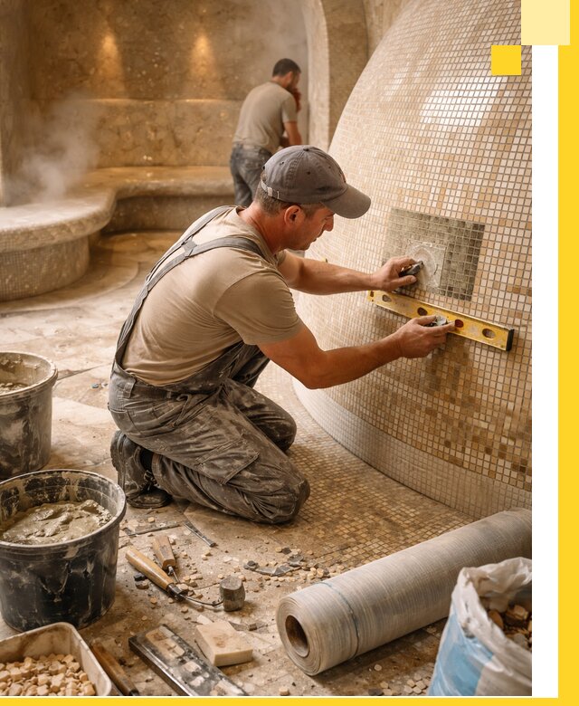 Хамам под ключ в Чите: проектирование, строительство, отделка