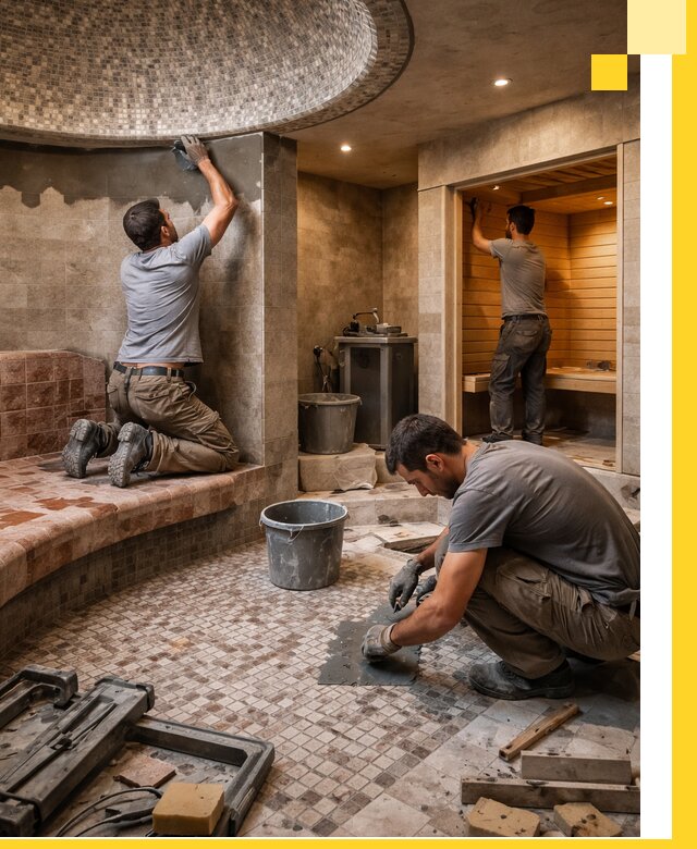 Проект и строительство хамама бани и сауны под ключ в Чите