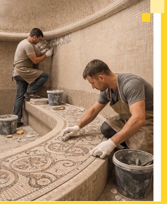 Плитка для хамама в Чите, укладка, подбор и поставка