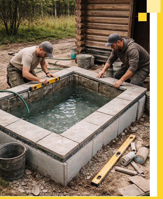 Изготовление и установка холодных купелей под ключ в Чите